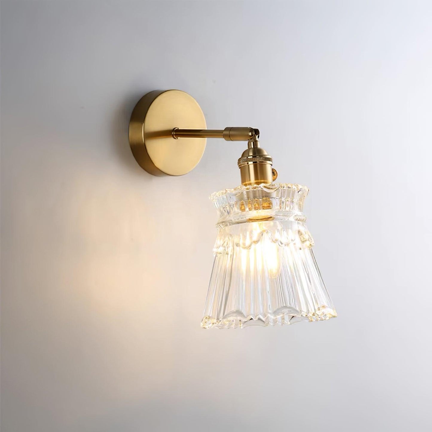 Chaika Wall Lamp | Glass & Brass | Clear