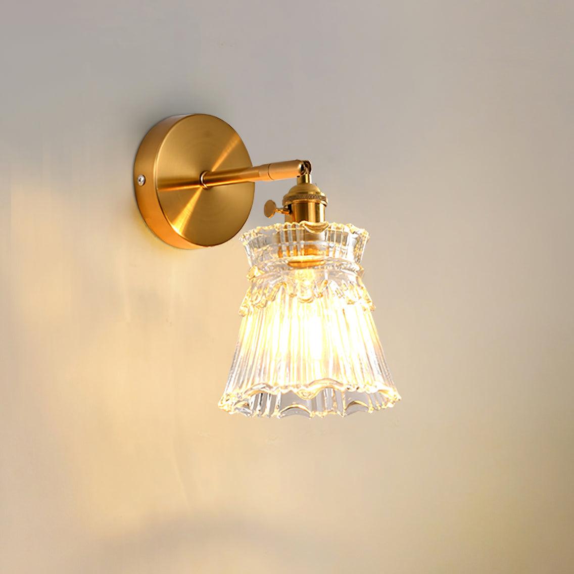 Chaika Wall Lamp | Glass & Brass | Clear