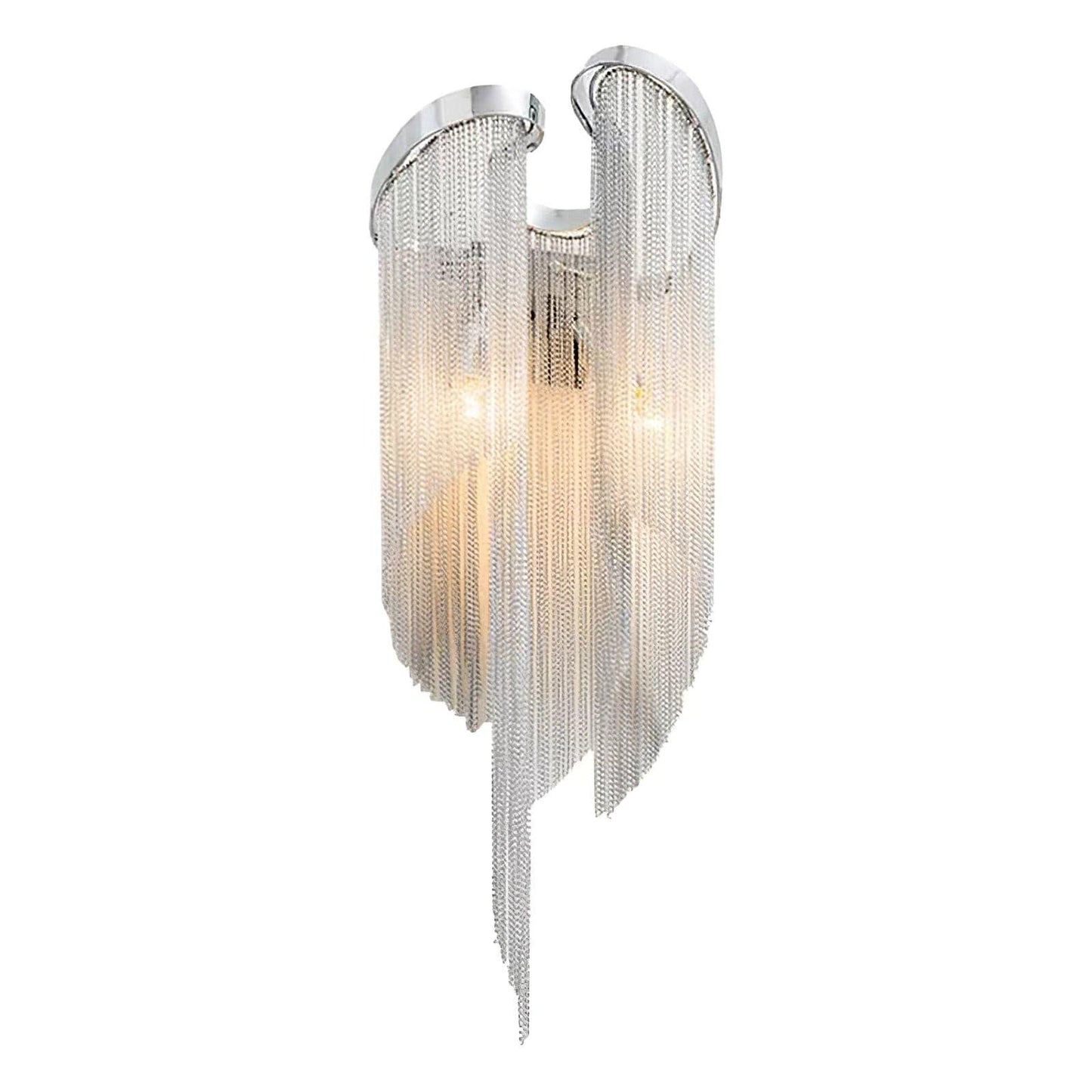 Chain Tassel Wall Lamp | Metal & Aluminum | Nickel, Silver