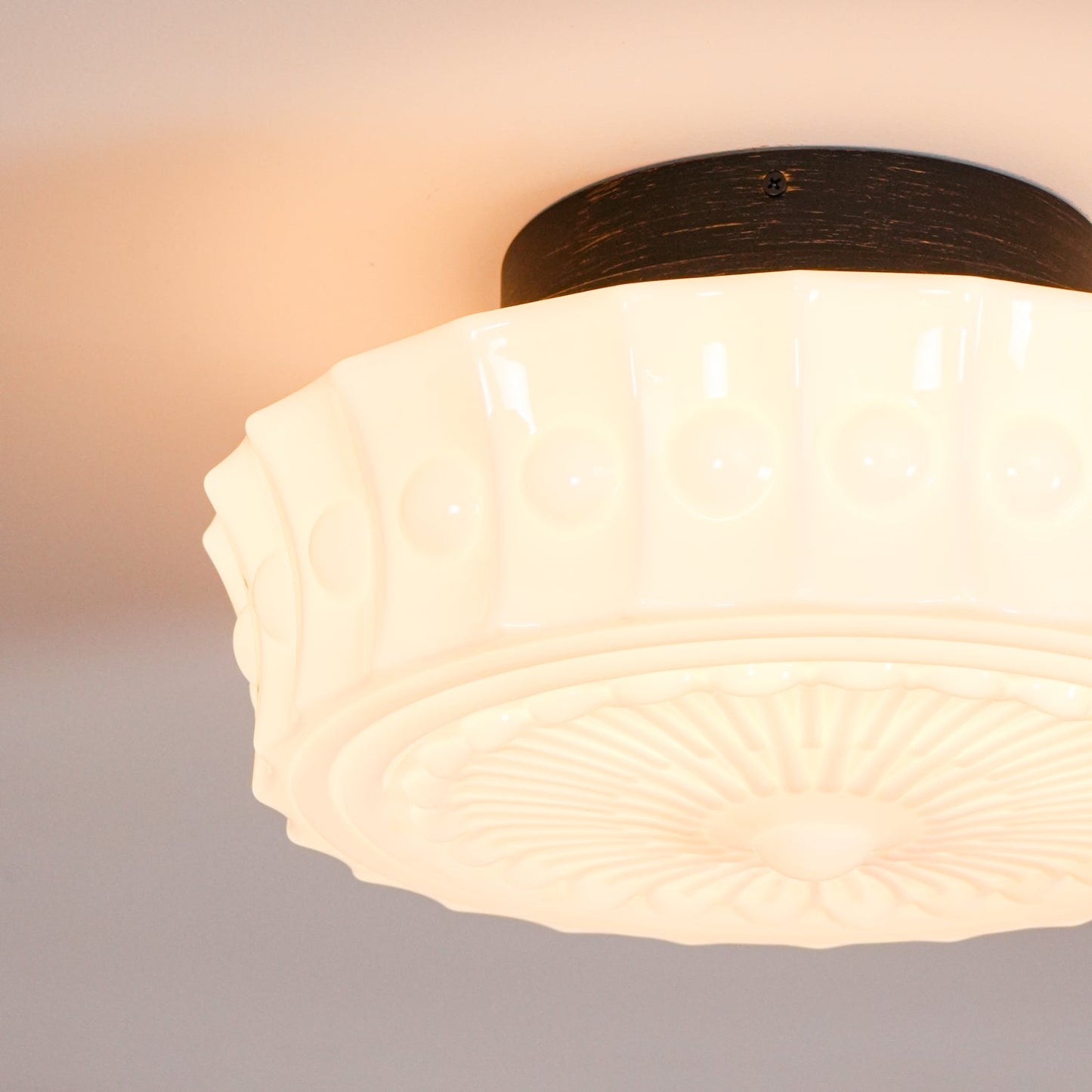 Charles Edwards Ceiling Lamp | Metal & Glass | Black Finish