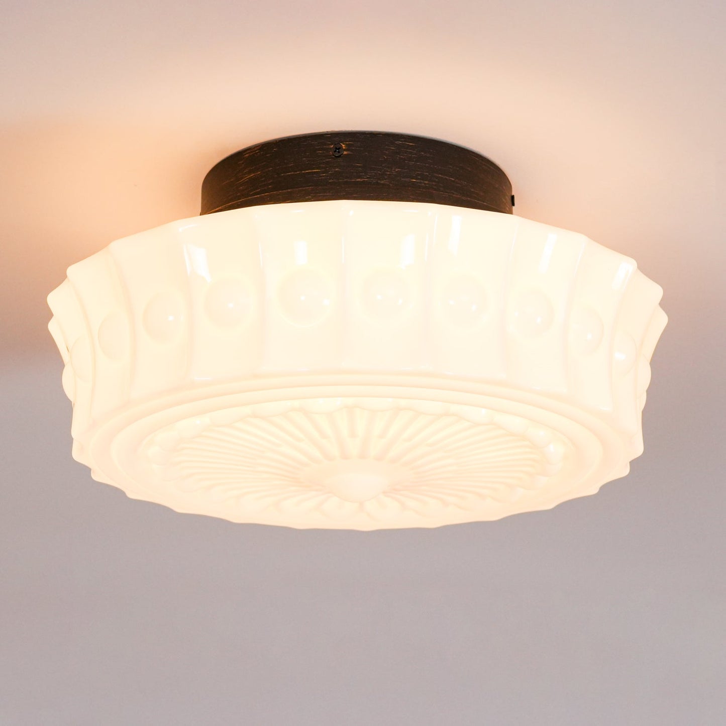 Charles Edwards Ceiling Lamp | Metal & Glass | Black Finish