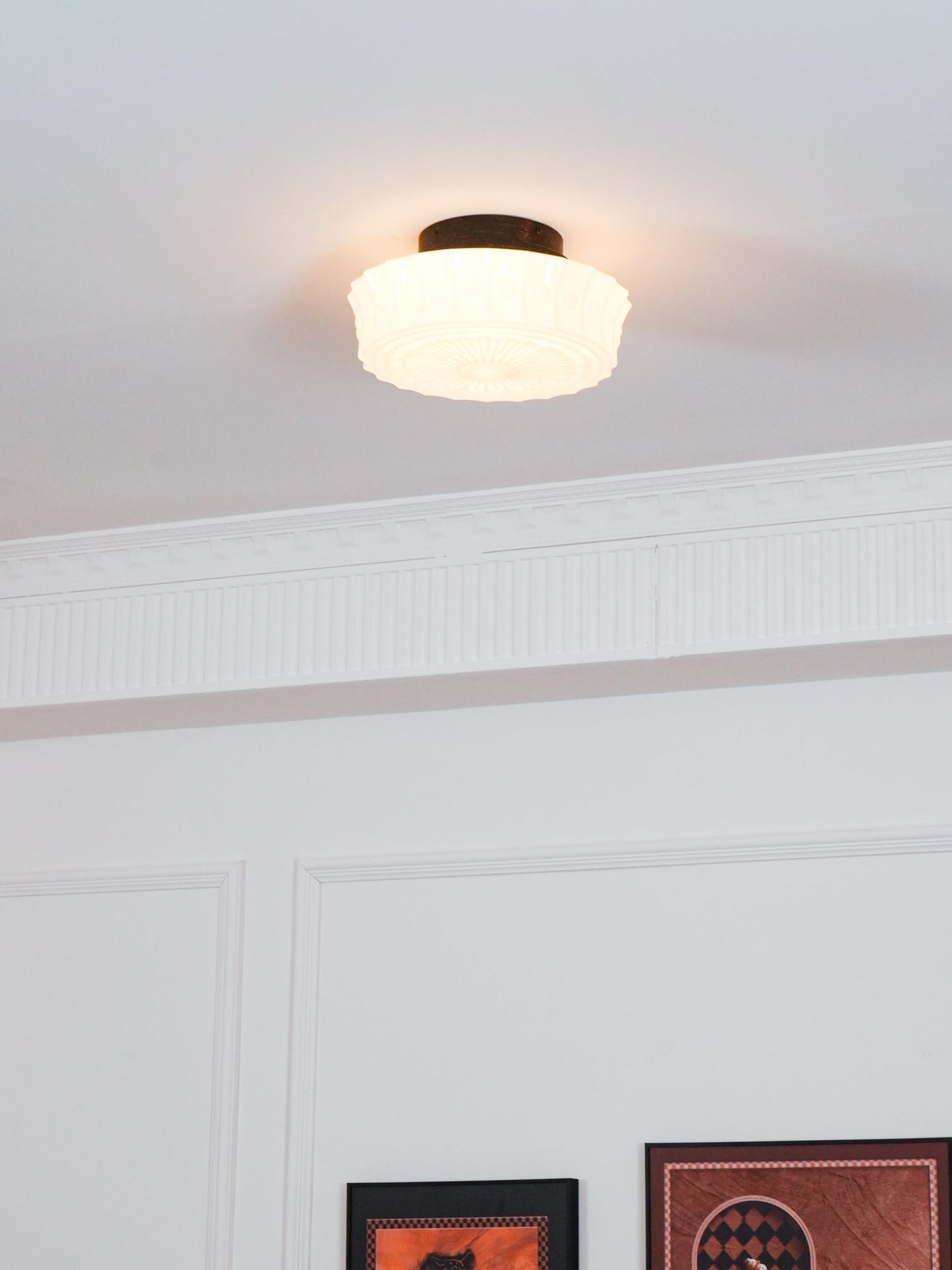 Charles Edwards Ceiling Lamp | Metal & Glass | Black Finish