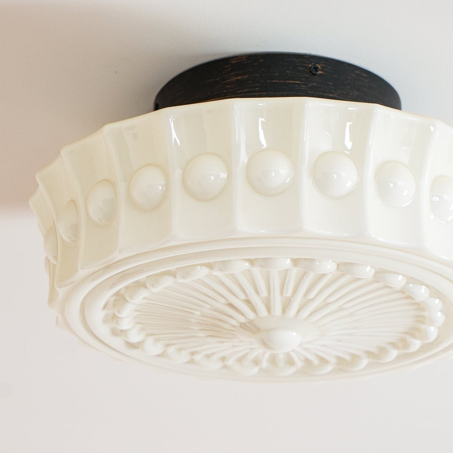 Charles Edwards Ceiling Lamp | Metal & Glass | Black Finish