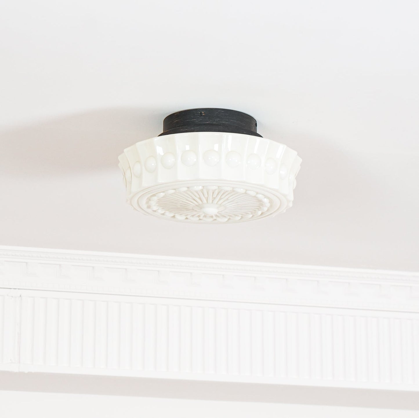 Charles Edwards Ceiling Lamp | Metal & Glass | Black Finish