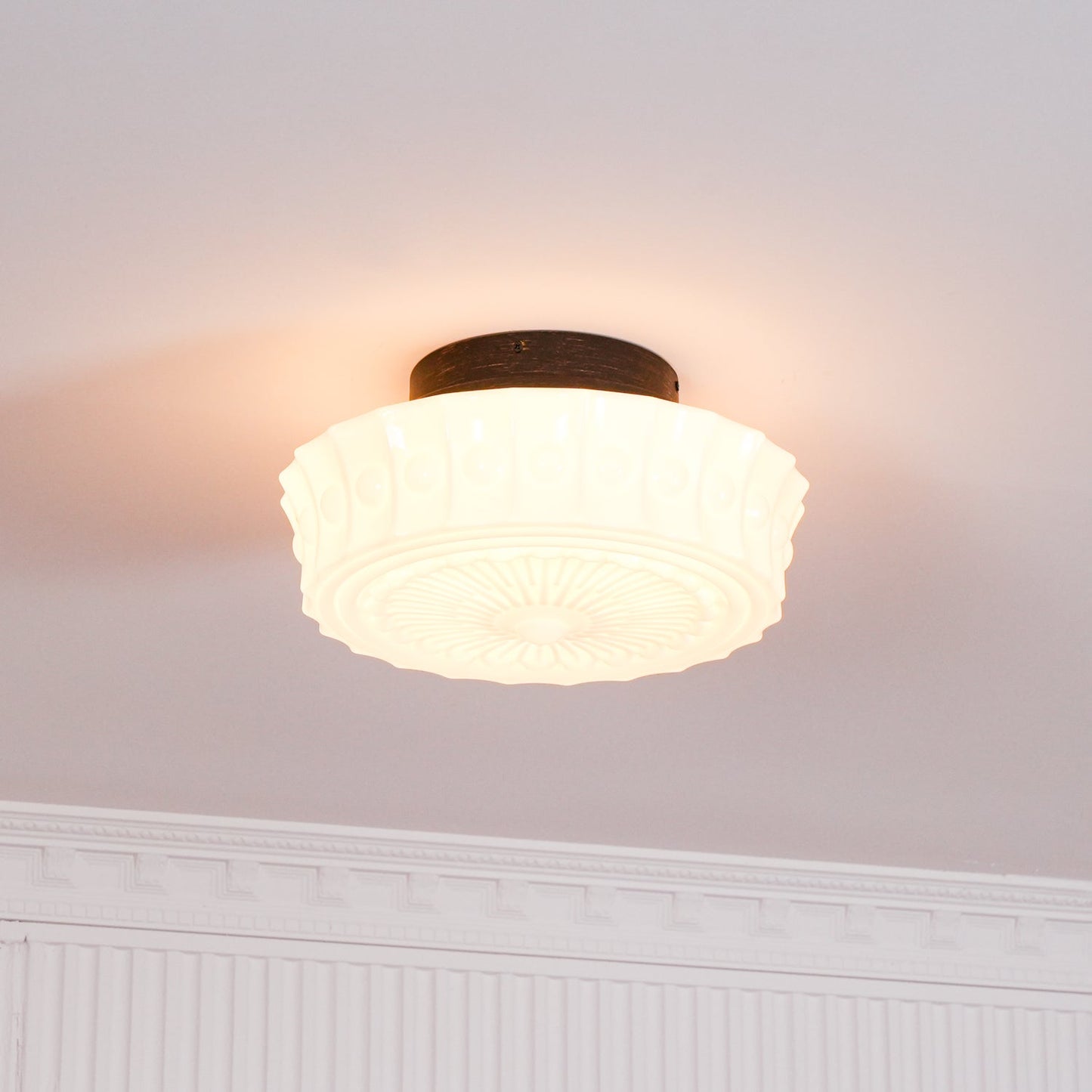 Charles Edwards Ceiling Lamp | Metal & Glass | Black Finish