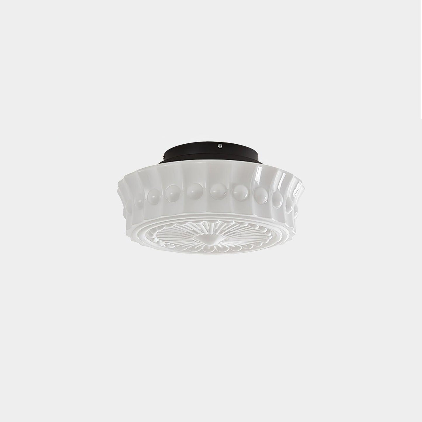 Charles Edwards Ceiling Lamp | Metal & Glass | Black Finish