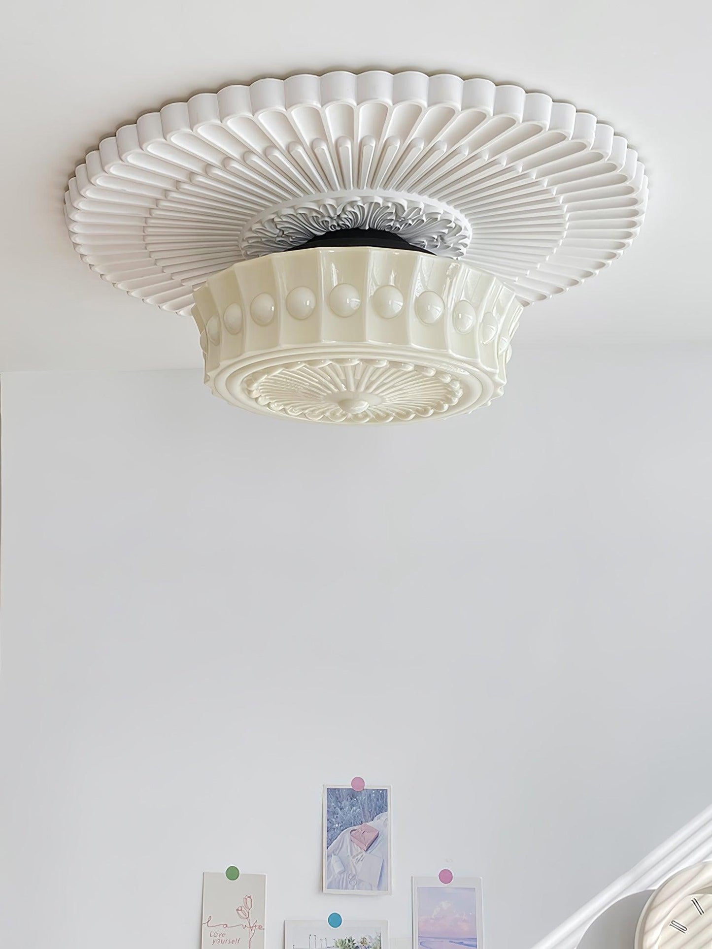Charles Edwards Ceiling Lamp | Metal & Glass | Black Finish