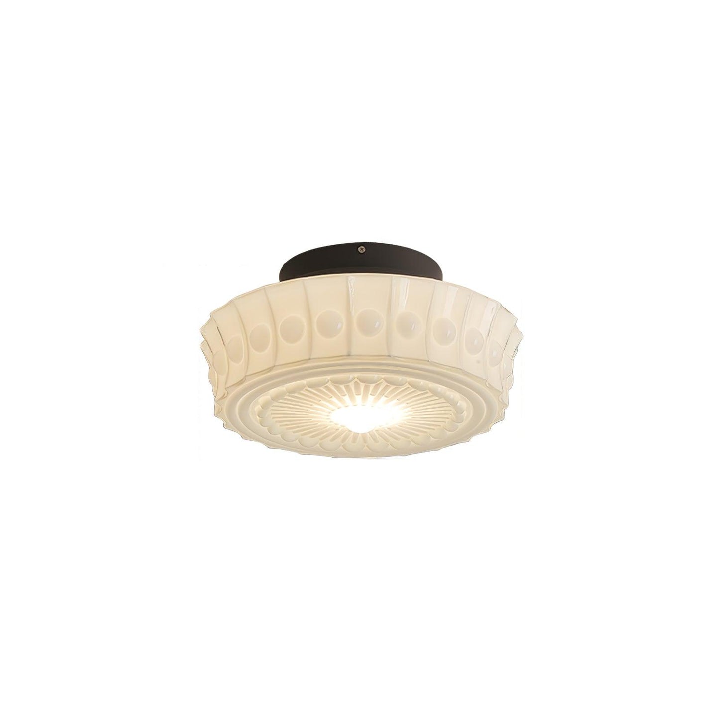 Charles Edwards Ceiling Lamp | Metal & Glass | Black Finish