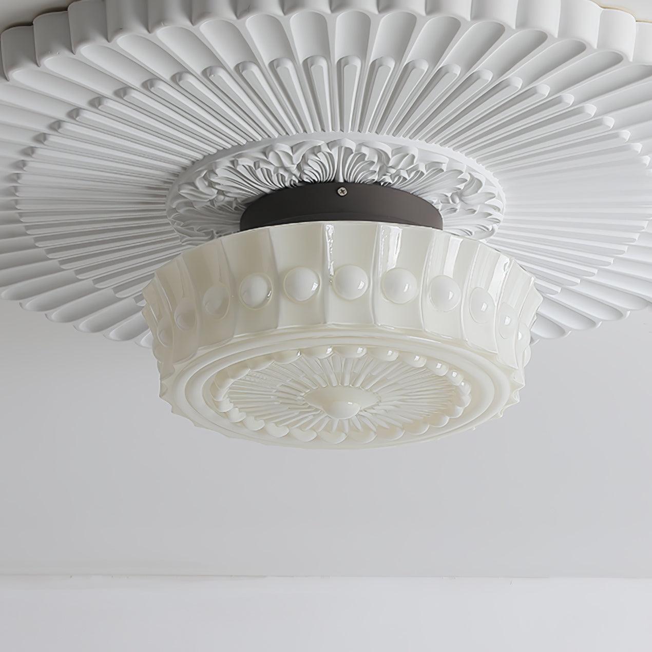 Charles Edwards Ceiling Lamp | Metal & Glass | Black Finish