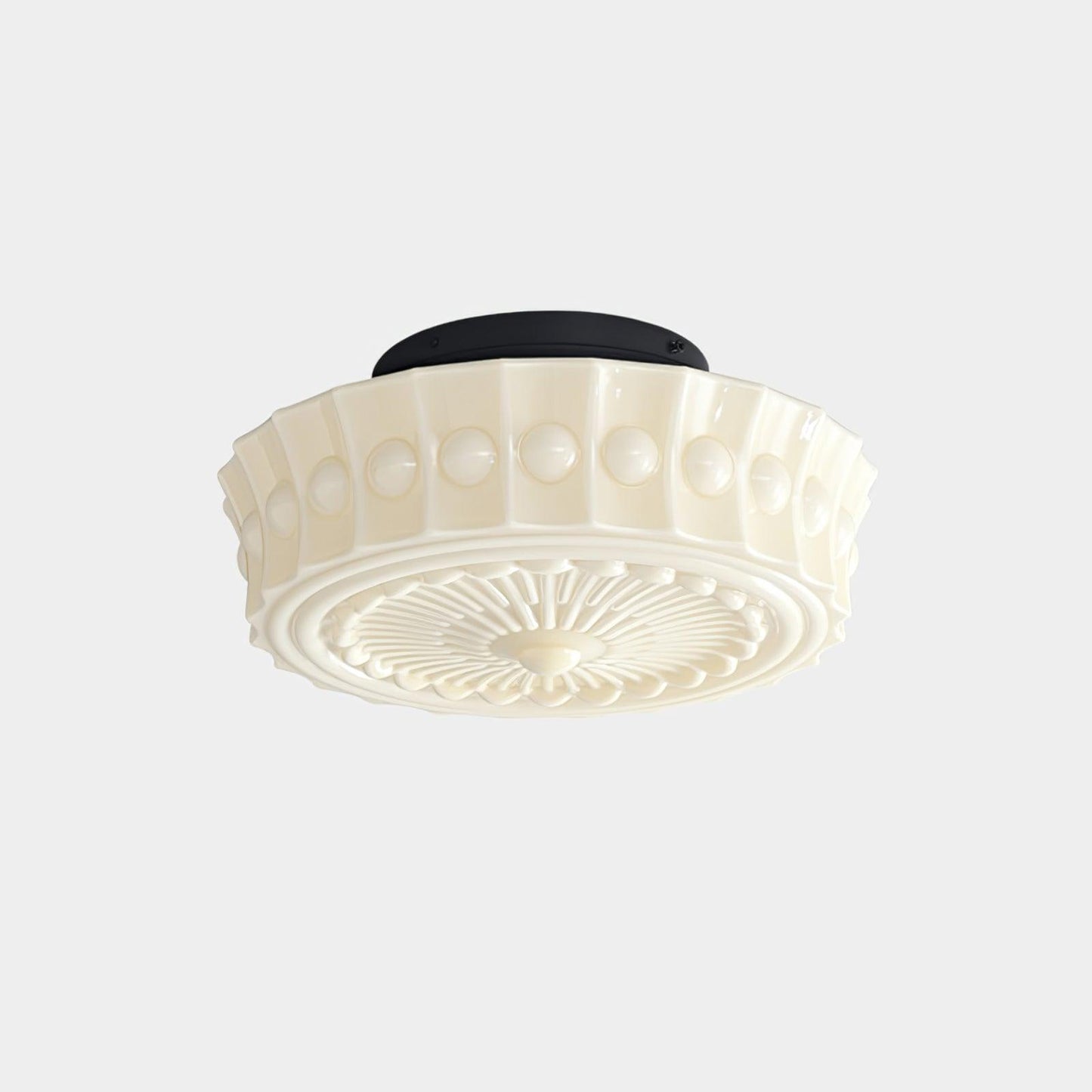 Charles Edwards Ceiling Lamp | Metal & Glass | Black Finish