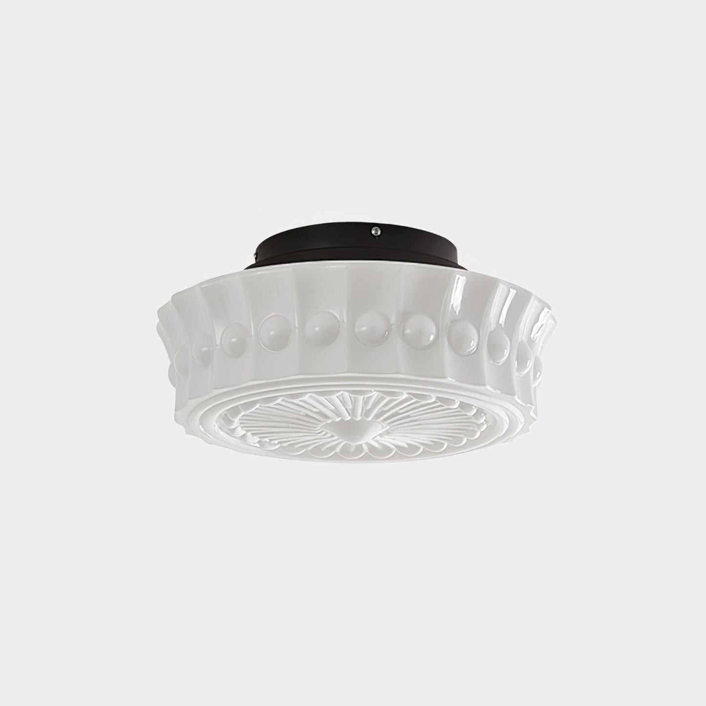 Charles Edwards Ceiling Lamp | Metal & Glass | Black Finish
