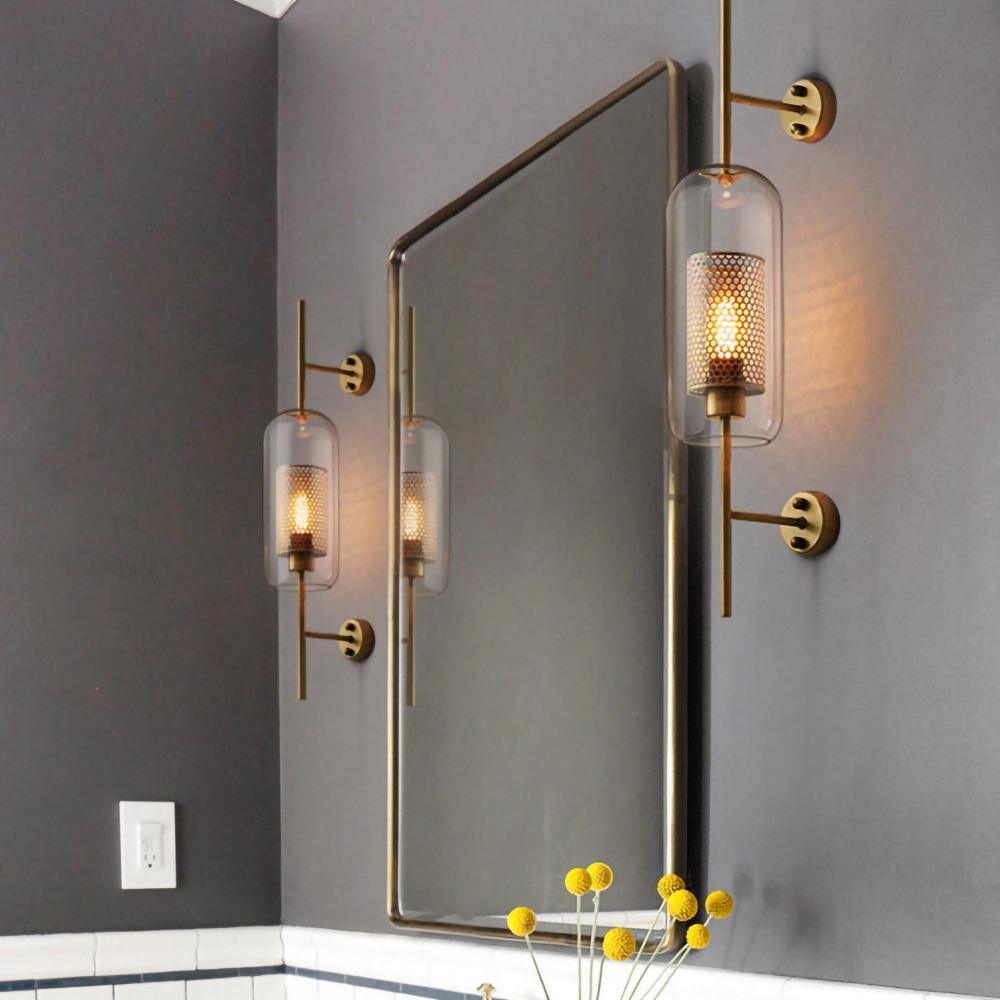 Chiswick Glass Wall Light | Clear Glass & Metal | Set of 2