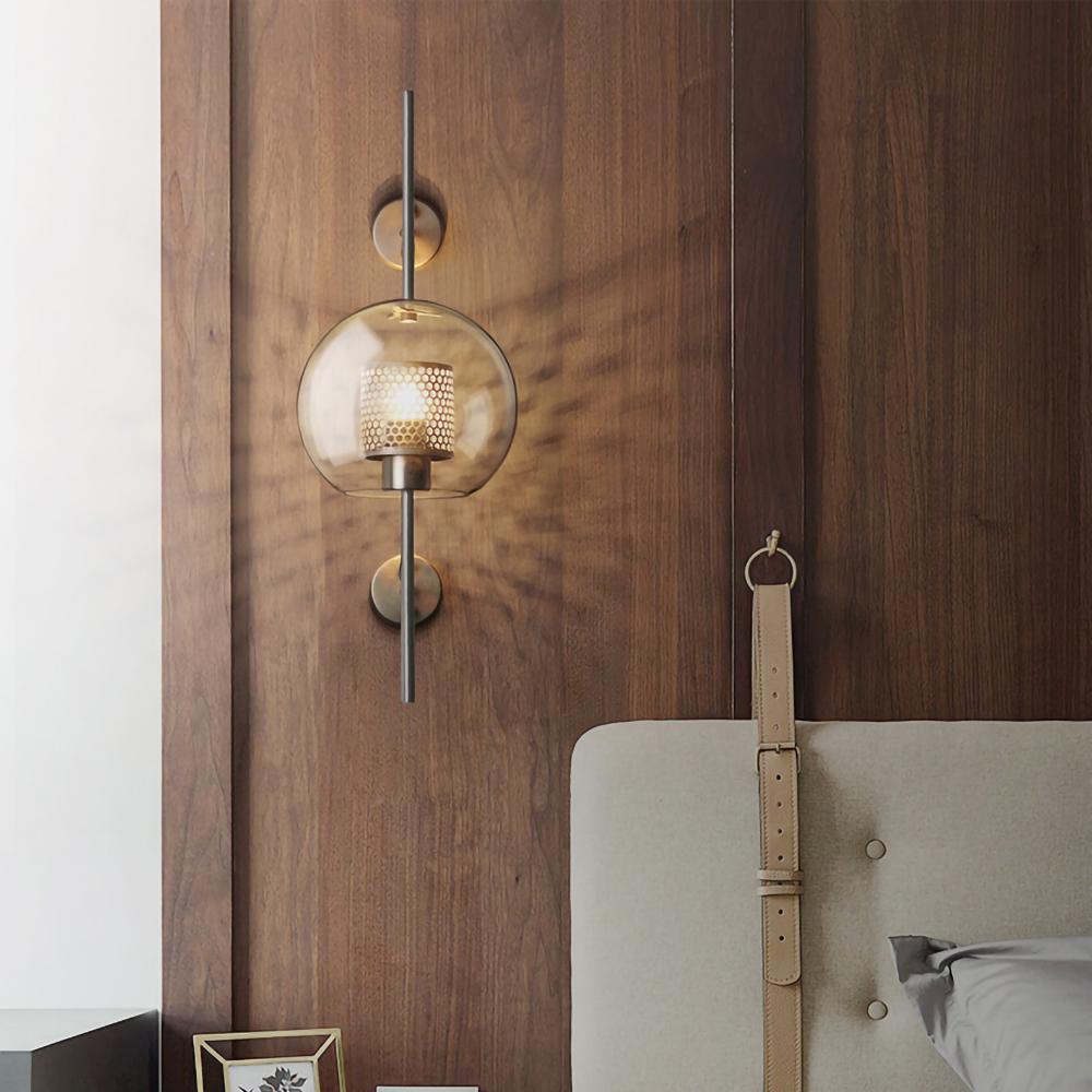 Chiswick Glass Wall Light | Clear Glass & Metal | Set of 2