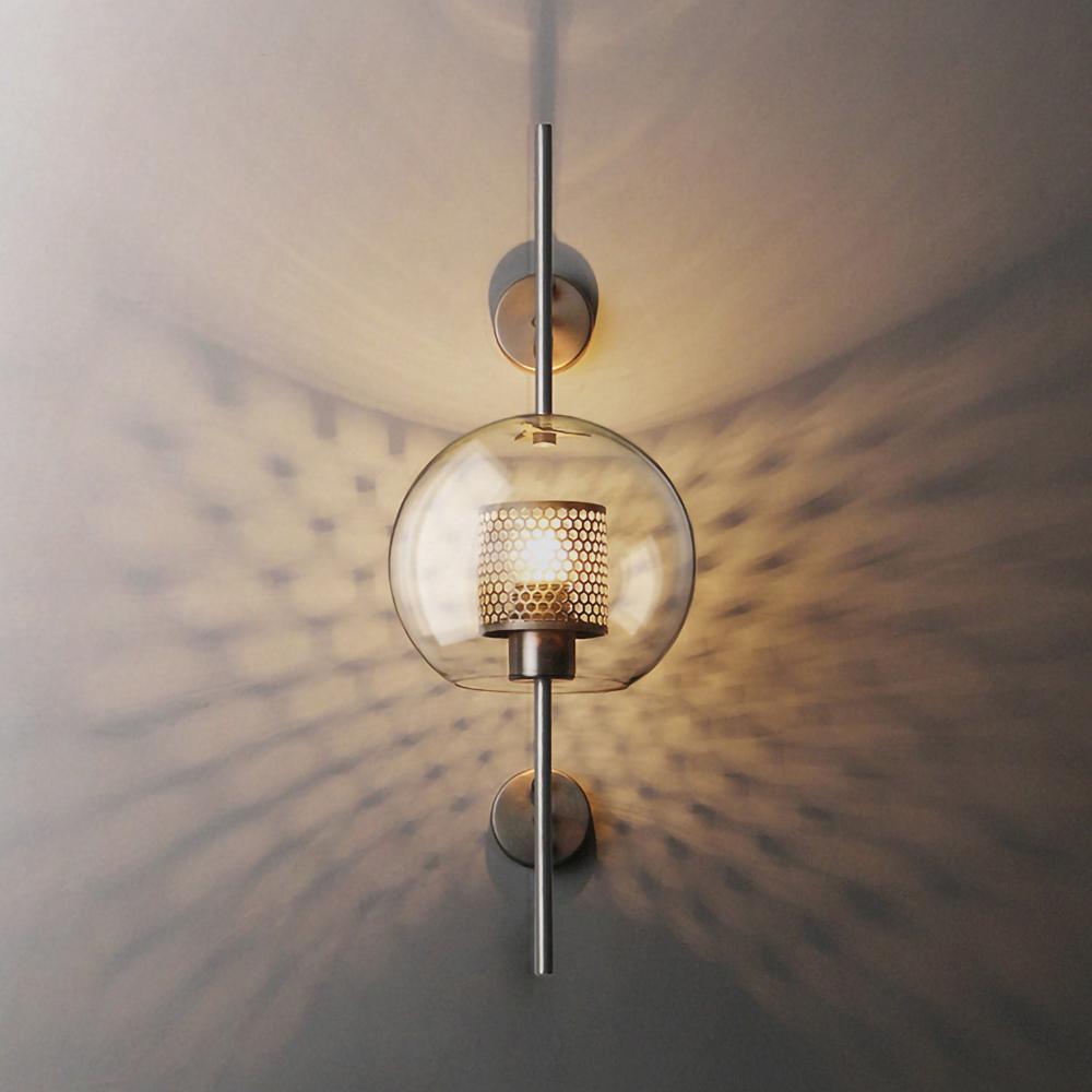 Chiswick Glass Wall Light | Clear Glass & Metal | Set of 2