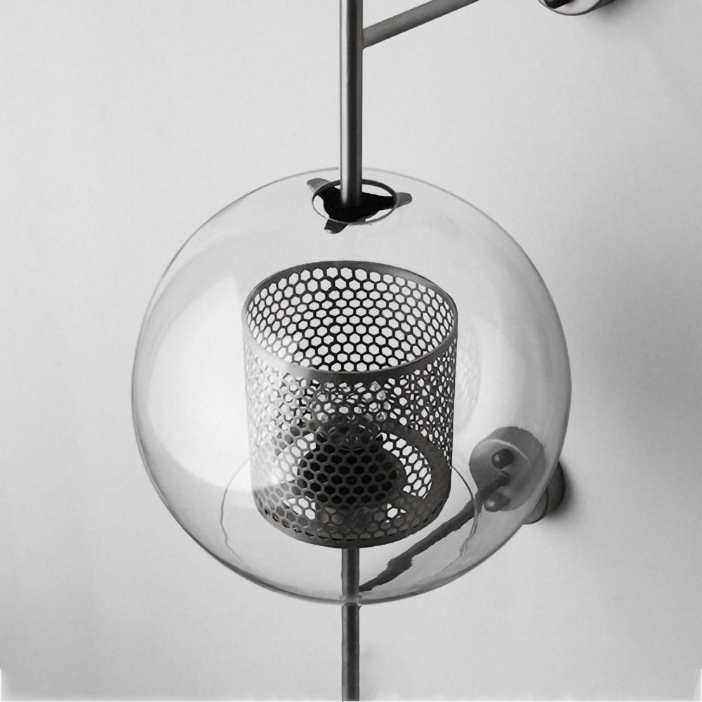 Chiswick Glass Wall Light | Clear Glass & Metal | Set of 2