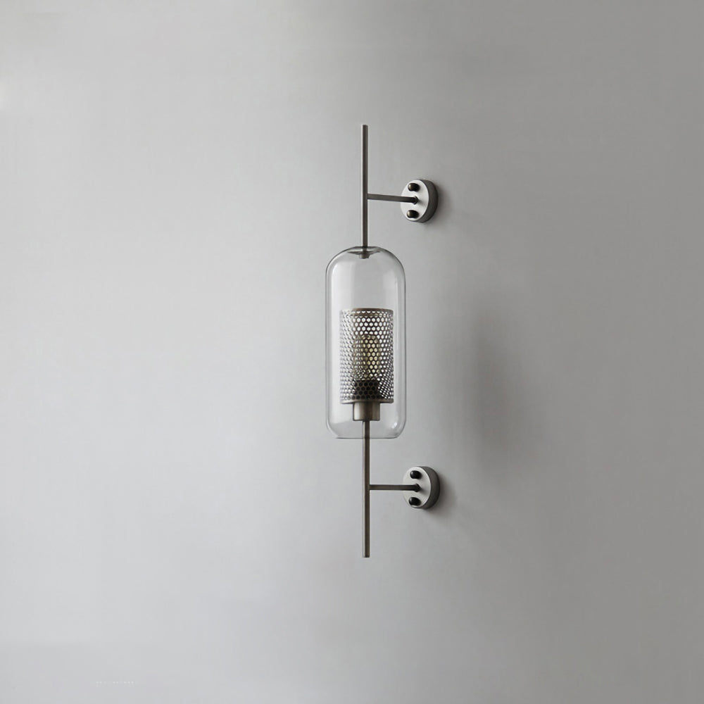 Chiswick Glass Wall Light | Clear Glass & Metal | Set of 2