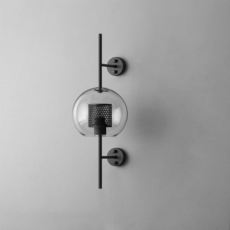Chiswick Glass Wall Light | Clear Glass & Metal | Set of 2