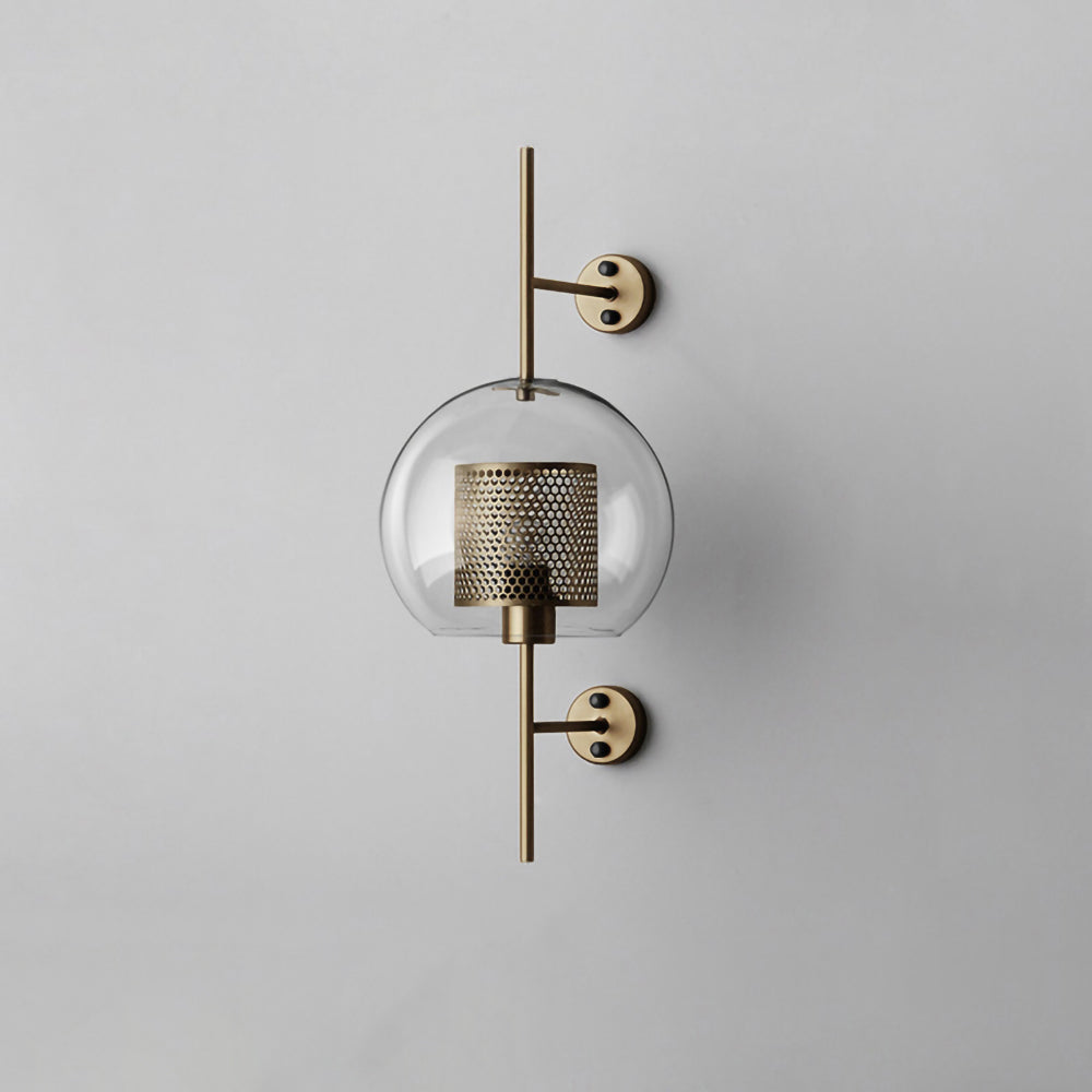 Chiswick Glass Wall Light | Clear Glass & Metal | Set of 2