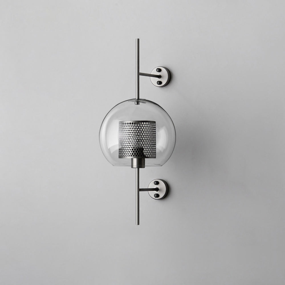Chiswick Glass Wall Light | Clear Glass & Metal | Set of 2