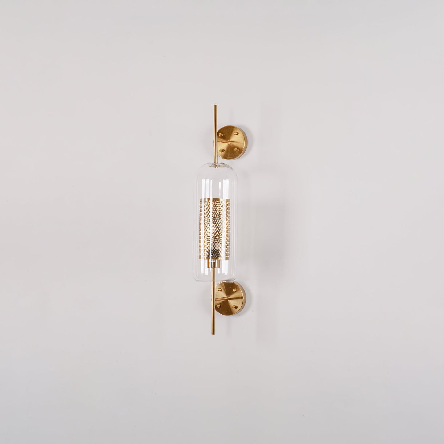 Chiswick Glass Wall Light | Clear Glass & Metal | Set of 2