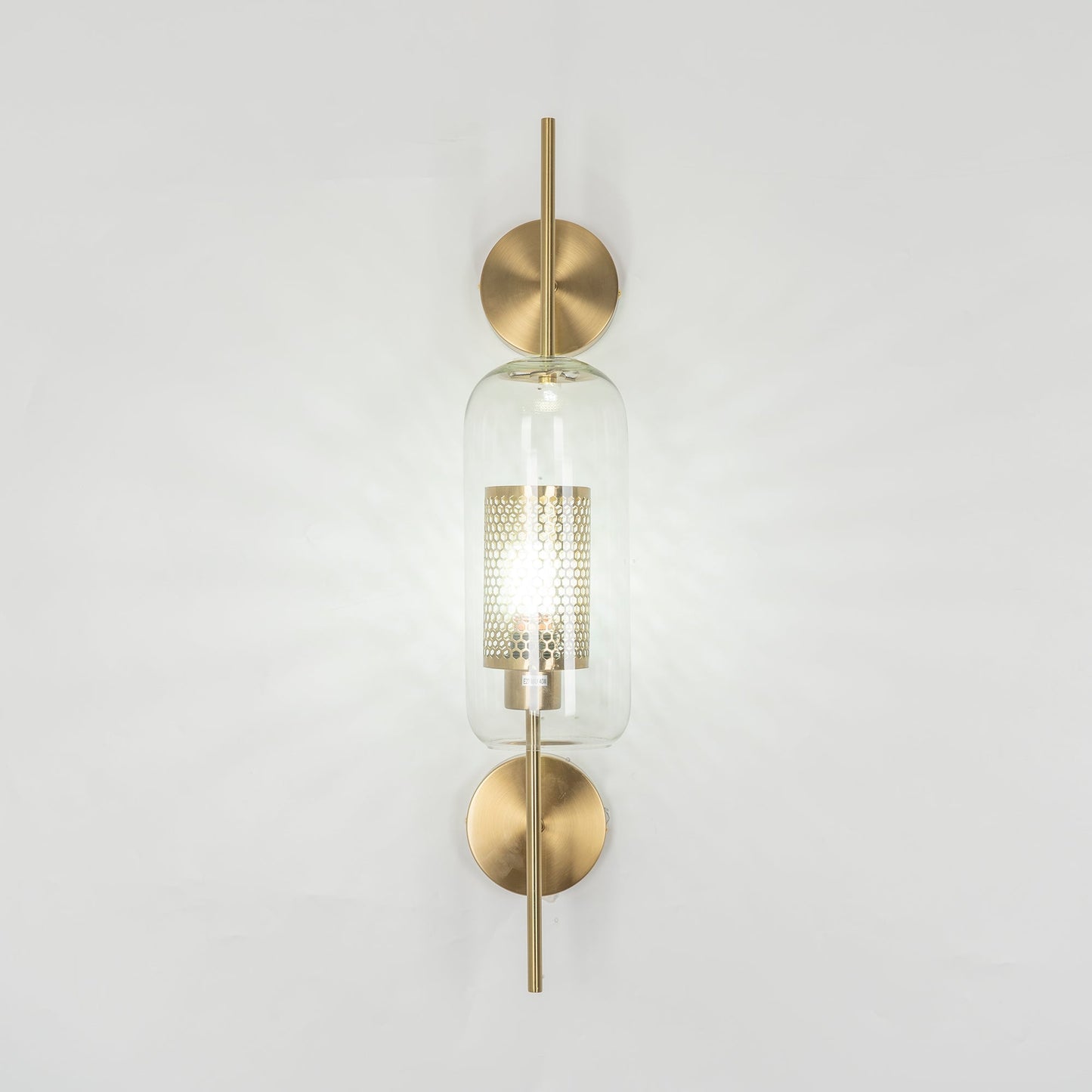 Chiswick Glass Wall Light | Clear Glass & Metal | Set of 2
