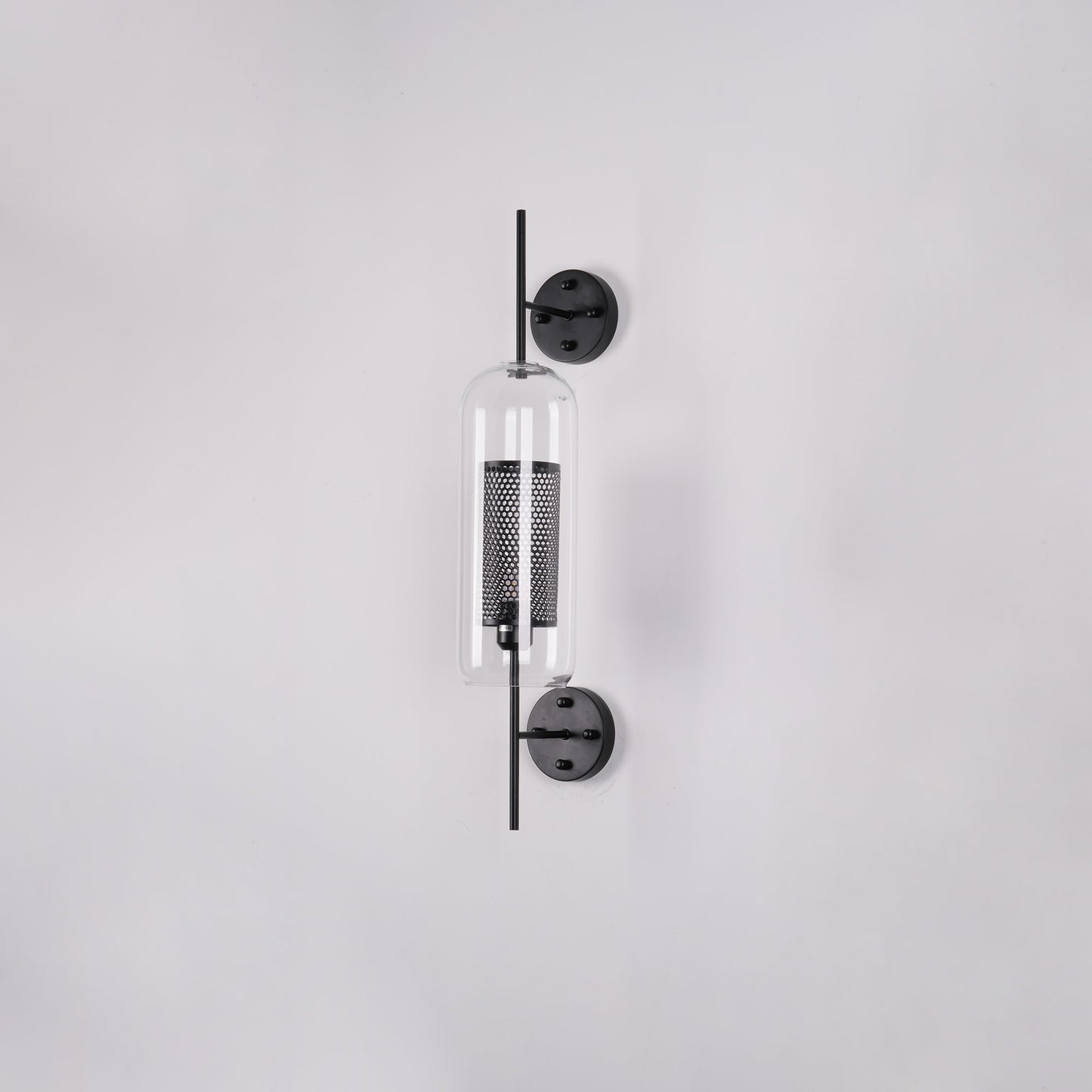 Chiswick Glass Wall Light | Clear Glass & Metal | Set of 2
