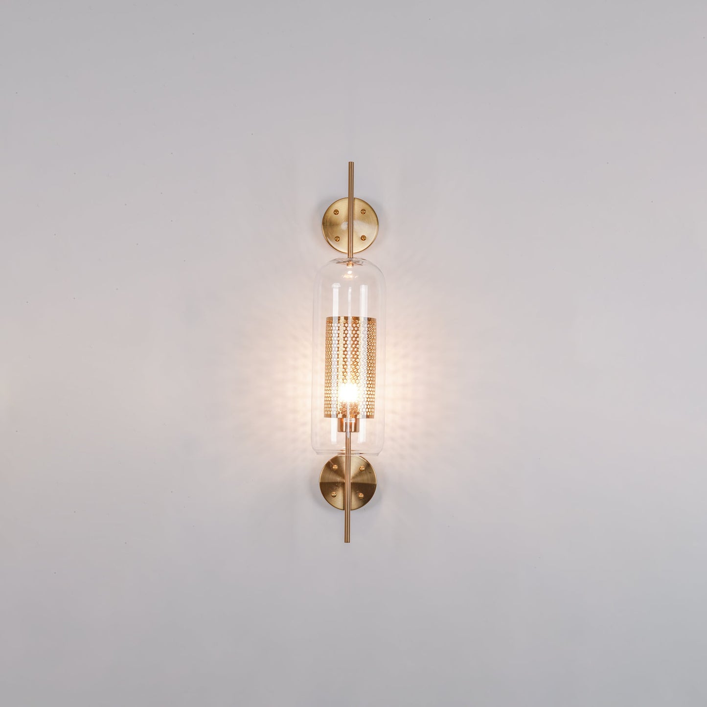 Chiswick Glass Wall Light | Clear Glass & Metal | Set of 2