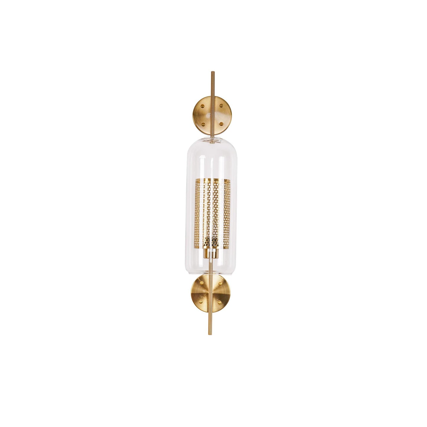 Chiswick Glass Wall Light | Clear Glass & Metal | Set of 2