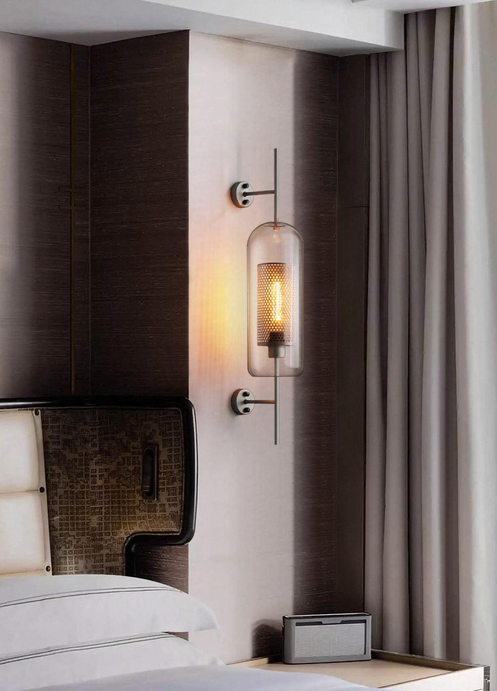 Chiswick Glass Wall Light | Clear Glass & Metal | Set of 2
