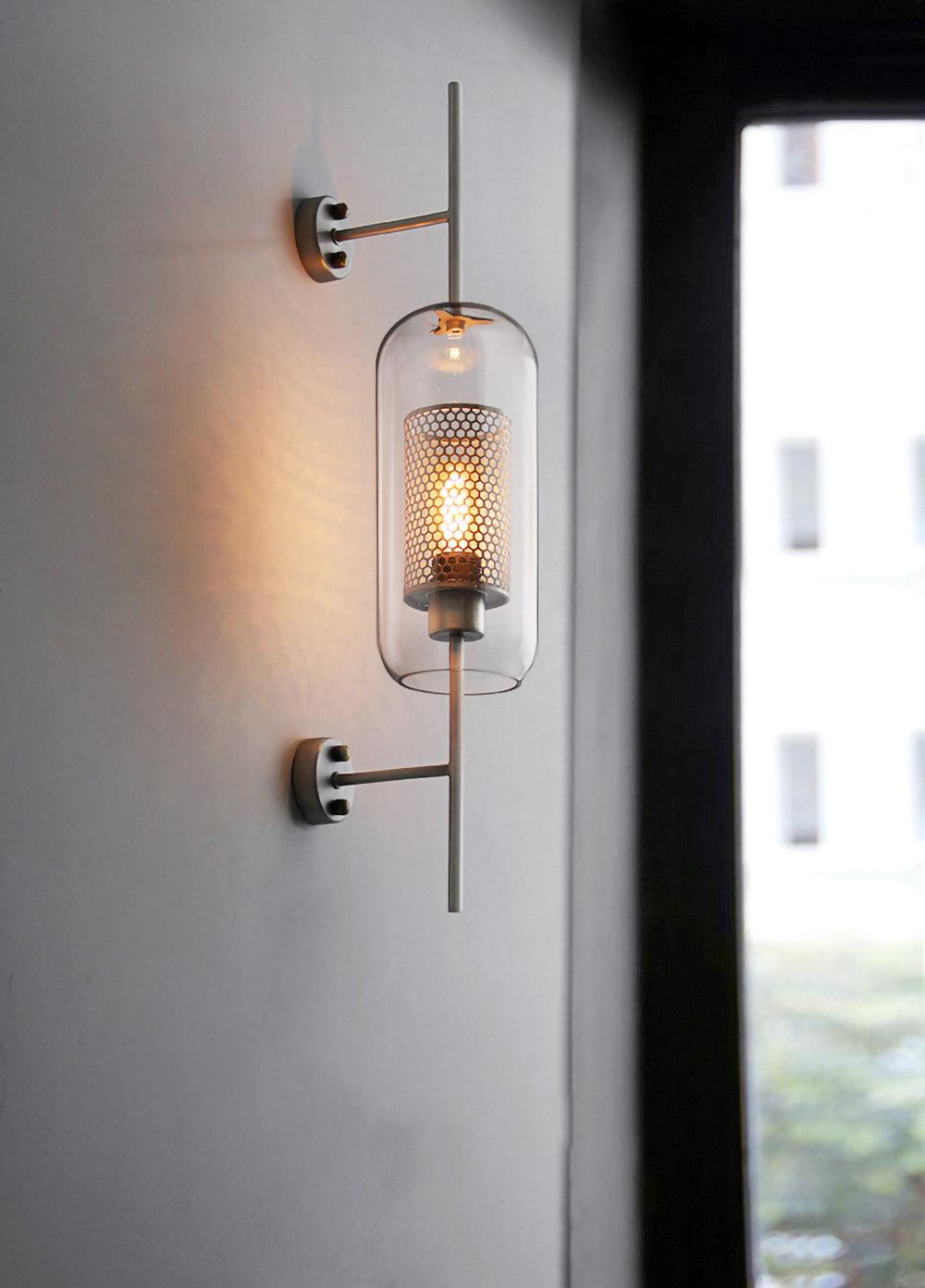 Chiswick Glass Wall Light | Clear Glass & Metal | Set of 2