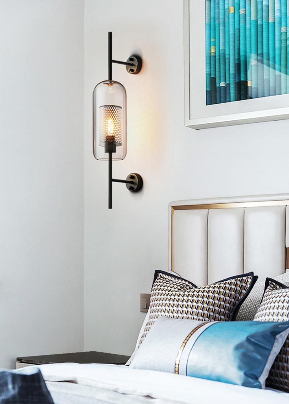 Chiswick Glass Wall Light | Clear Glass & Metal | Set of 2