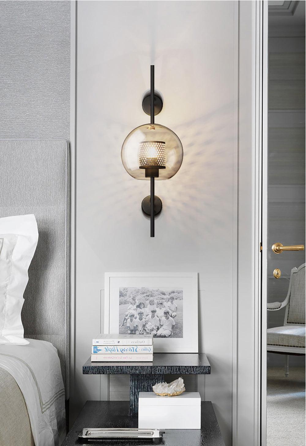 Chiswick Glass Wall Light | Clear Glass & Metal | Set of 2