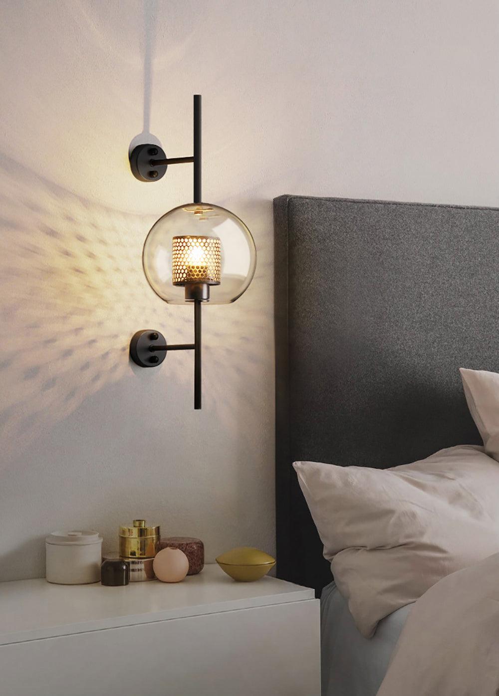 Chiswick Glass Wall Light | Clear Glass & Metal | Set of 2