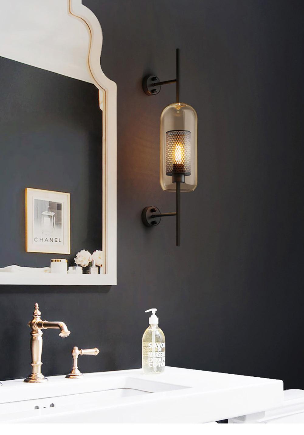 Chiswick Glass Wall Light | Clear Glass & Metal | Set of 2