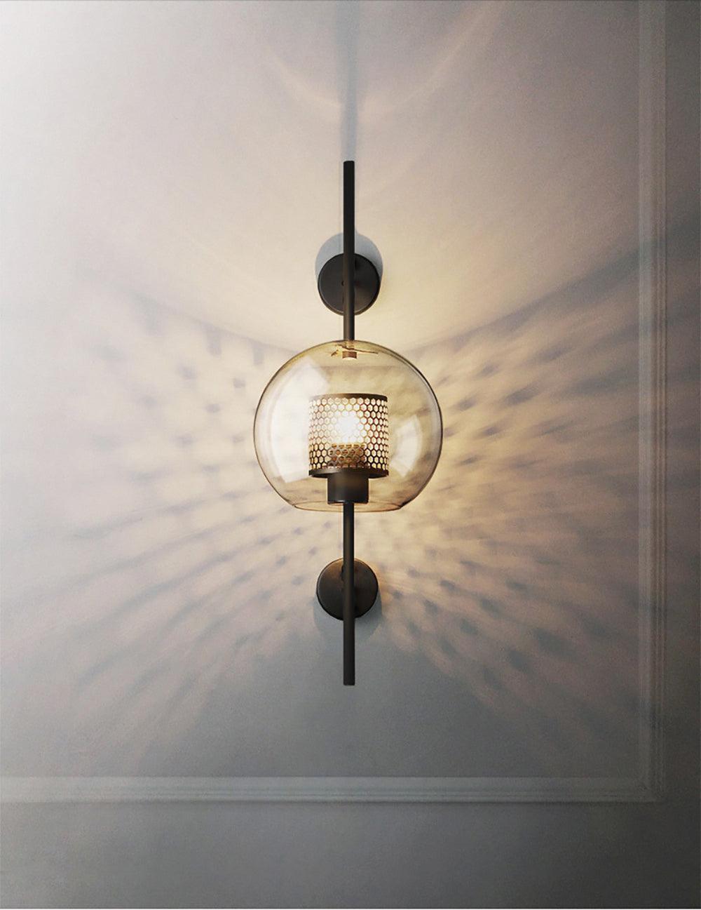 Chiswick Glass Wall Light | Clear Glass & Metal | Set of 2