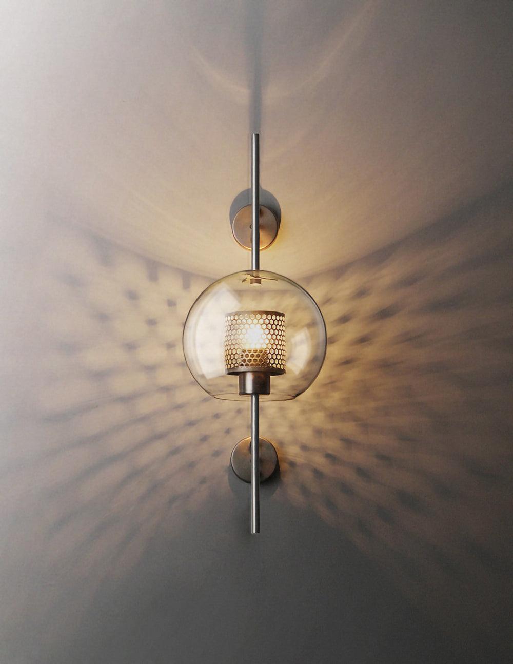Chiswick Glass Wall Light | Clear Glass & Metal | Set of 2