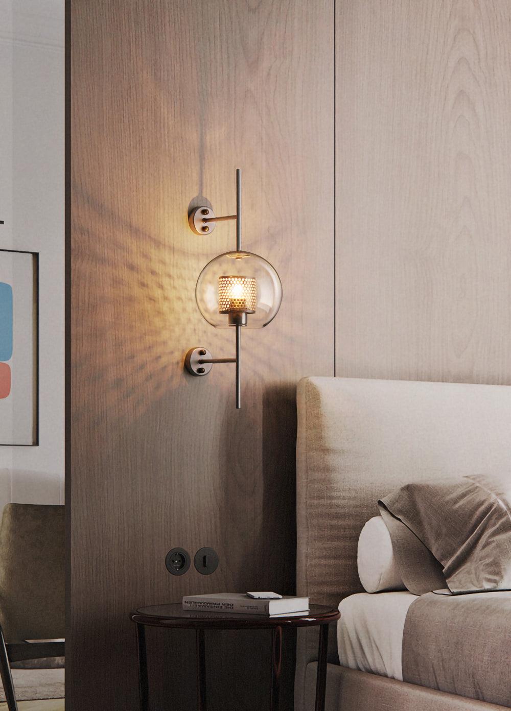 Chiswick Glass Wall Light | Clear Glass & Metal | Set of 2