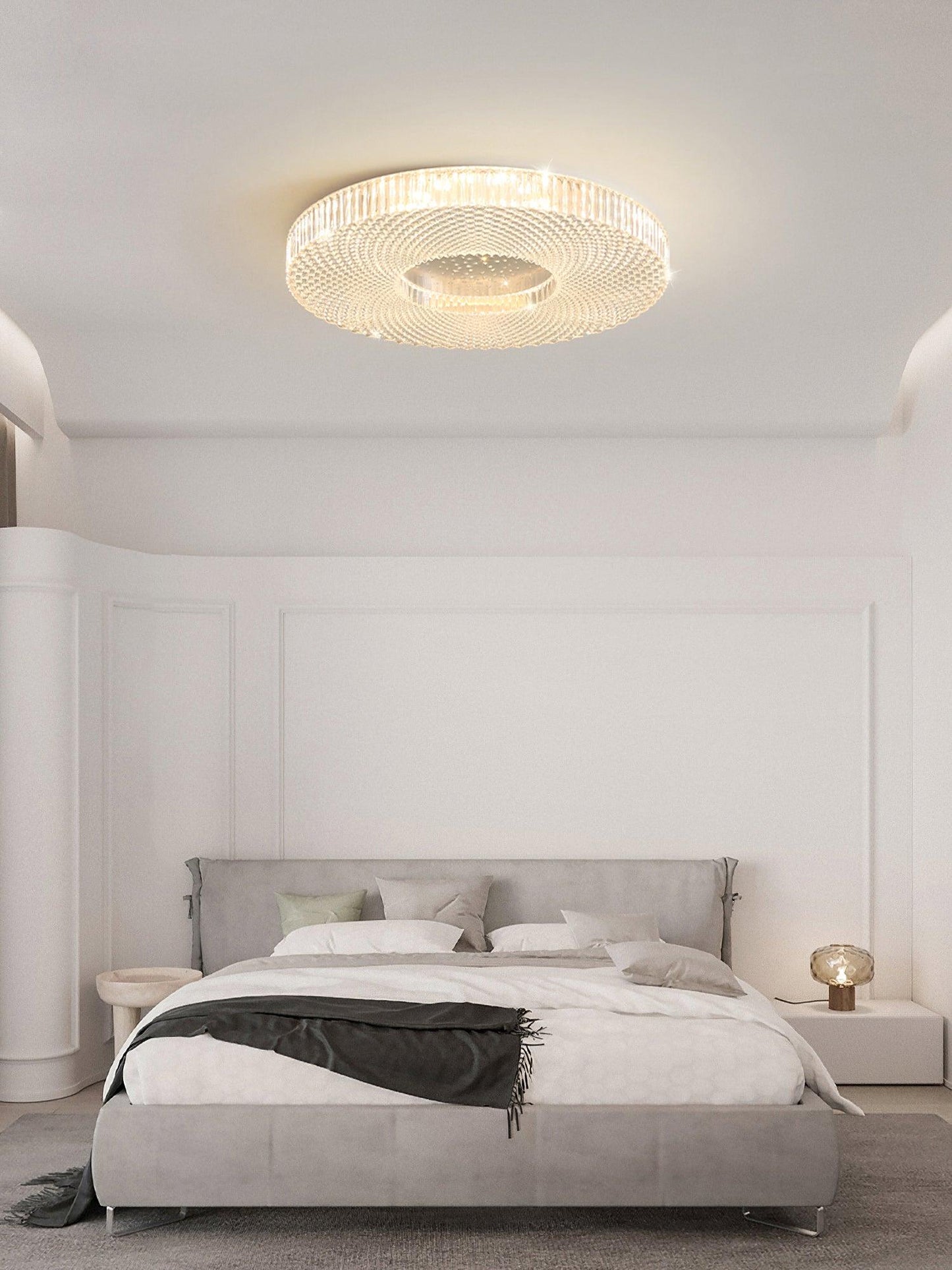 Cimona Flush Light | Iron & Acrylic | Gold or White