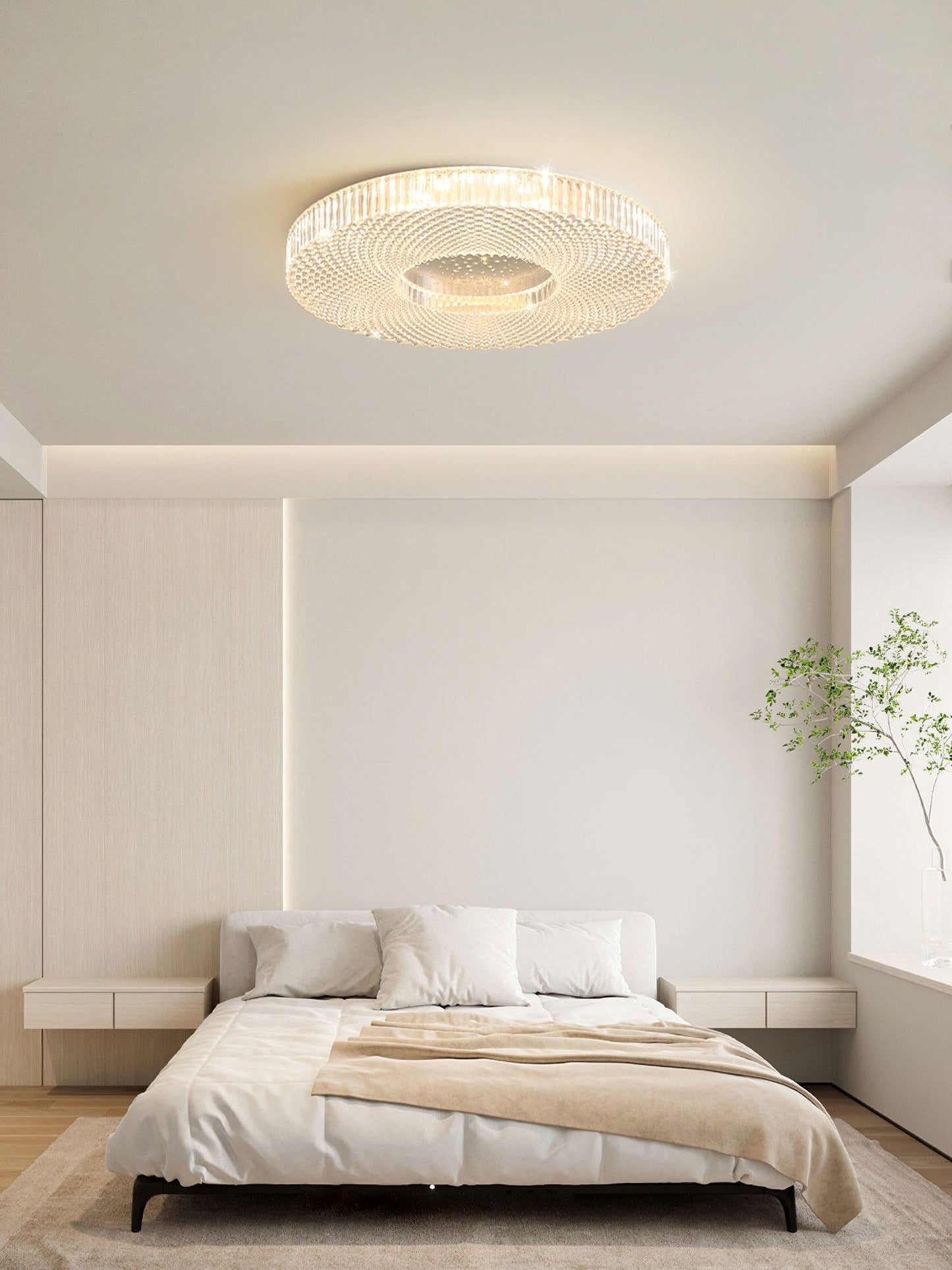 Cimona Flush Light | Iron & Acrylic | Gold or White