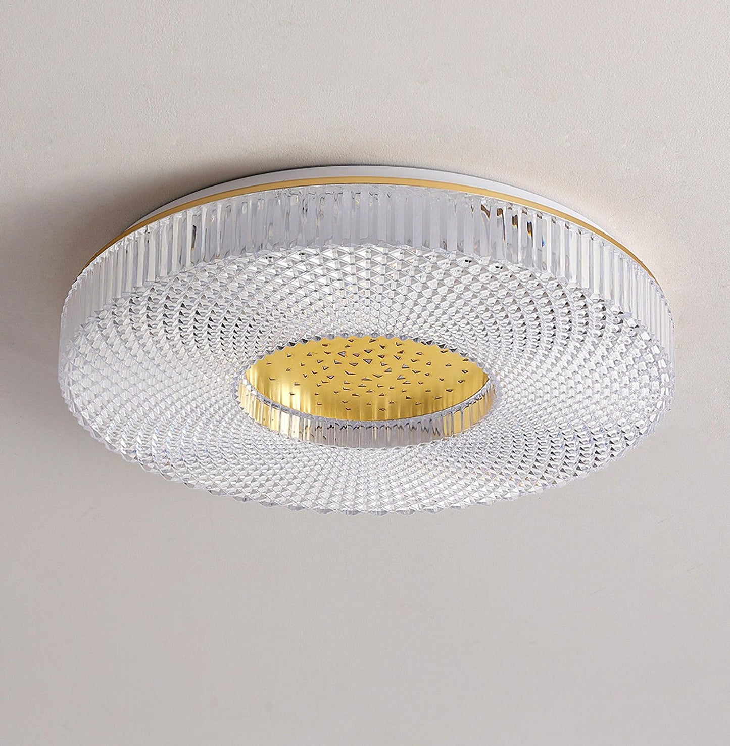 Cimona Flush Light | Iron & Acrylic | Gold or White
