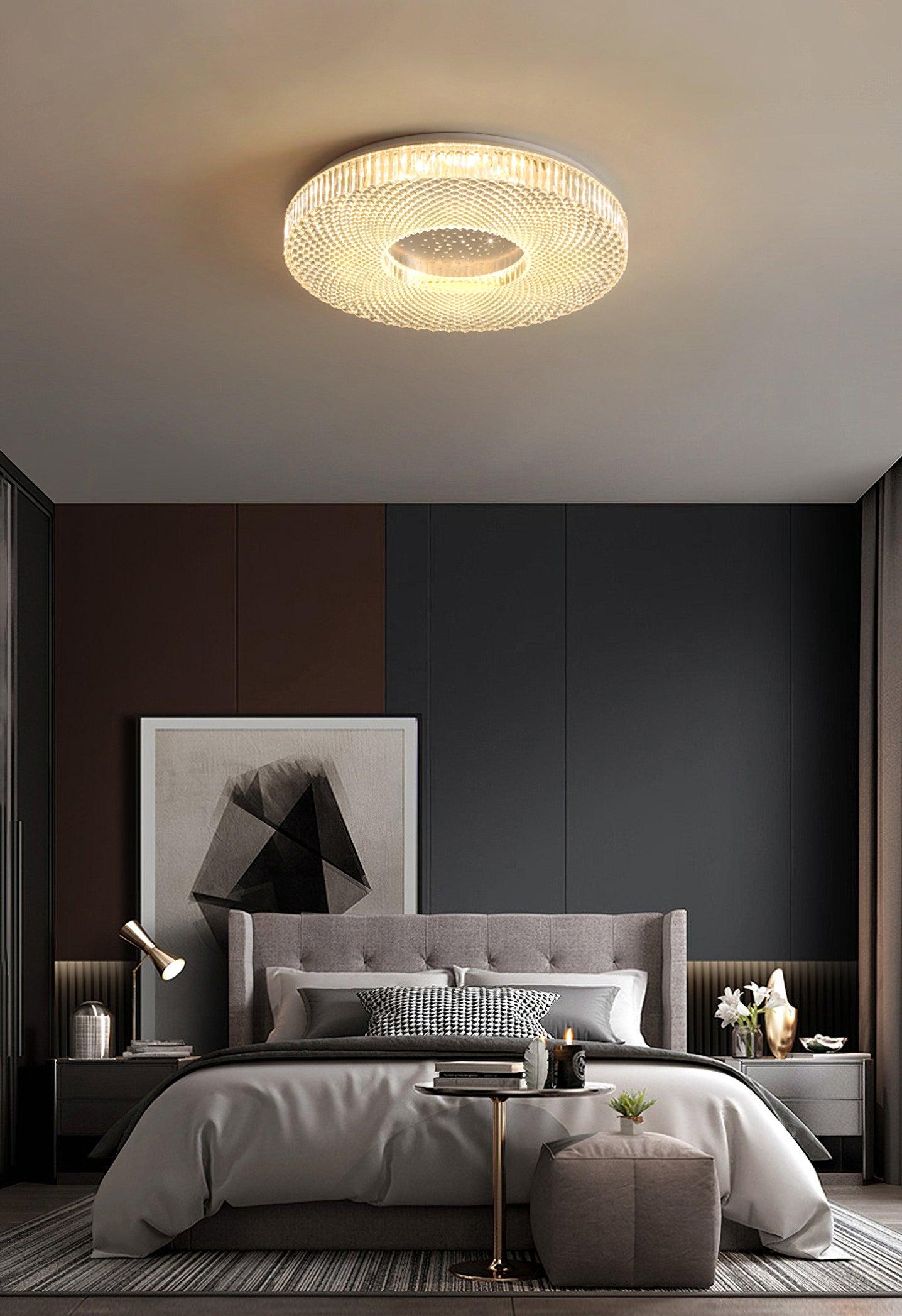 Cimona Flush Light | Iron & Acrylic | Gold or White