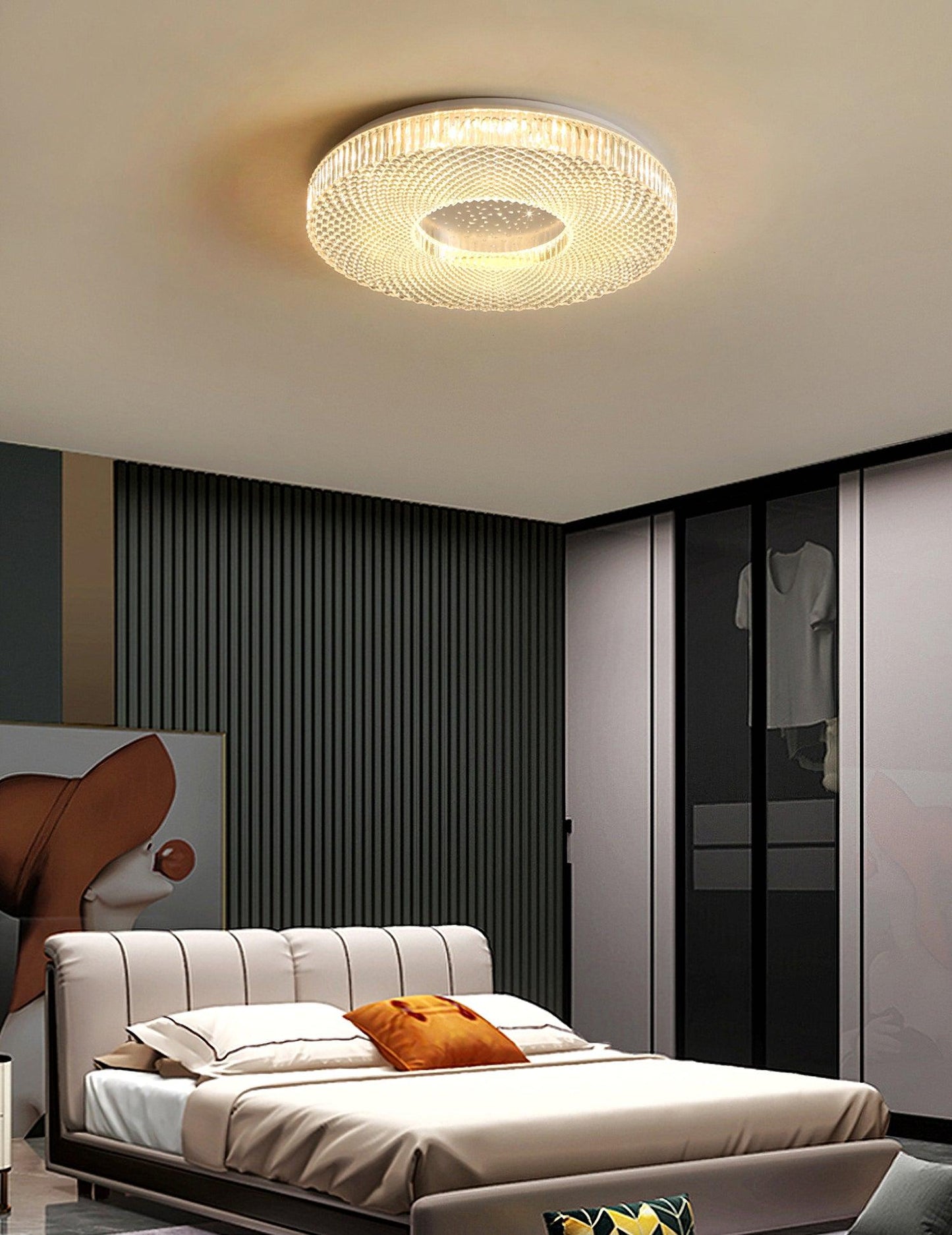 Cimona Flush Light | Iron & Acrylic | Gold or White