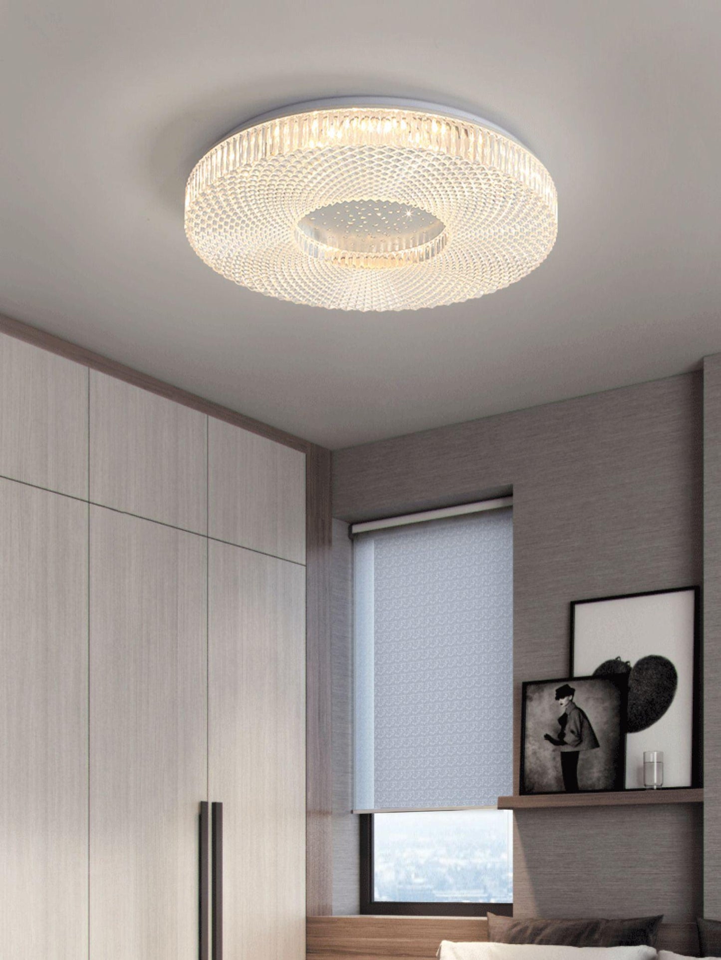 Cimona Flush Light | Iron & Acrylic | Gold or White