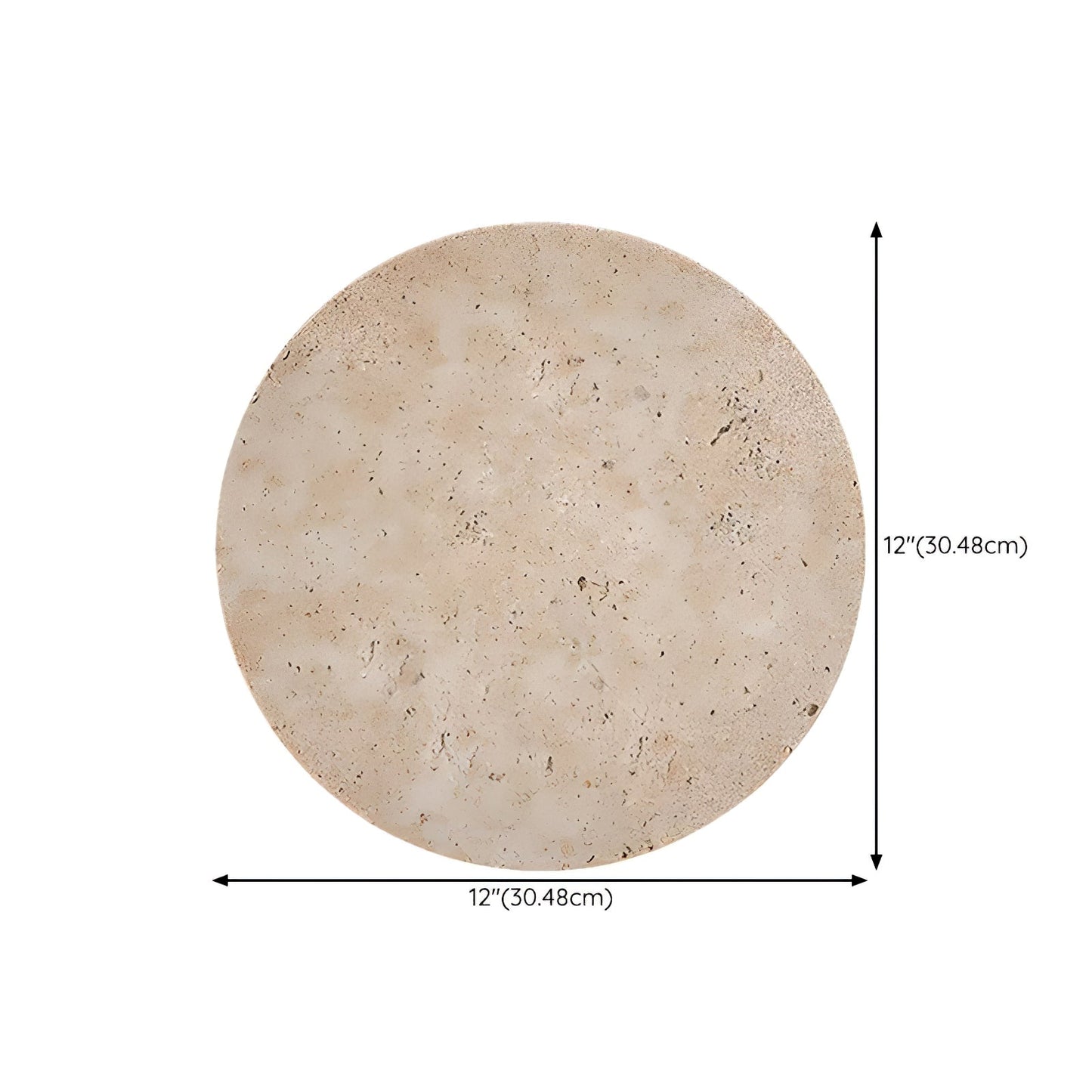 Circle Travertine Wall Lamp | Yellow Travertine Stone | Single