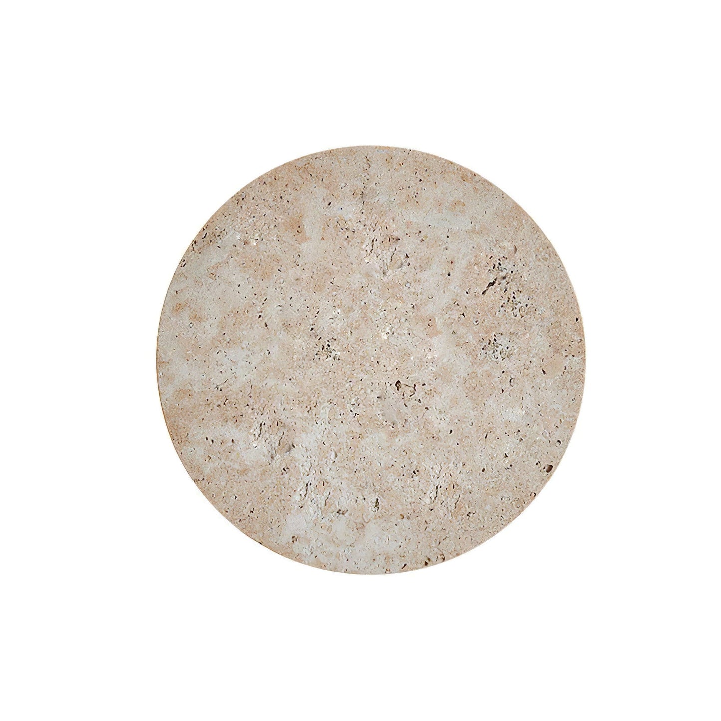 Circle Travertine Wall Lamp | Yellow Travertine Stone | Single