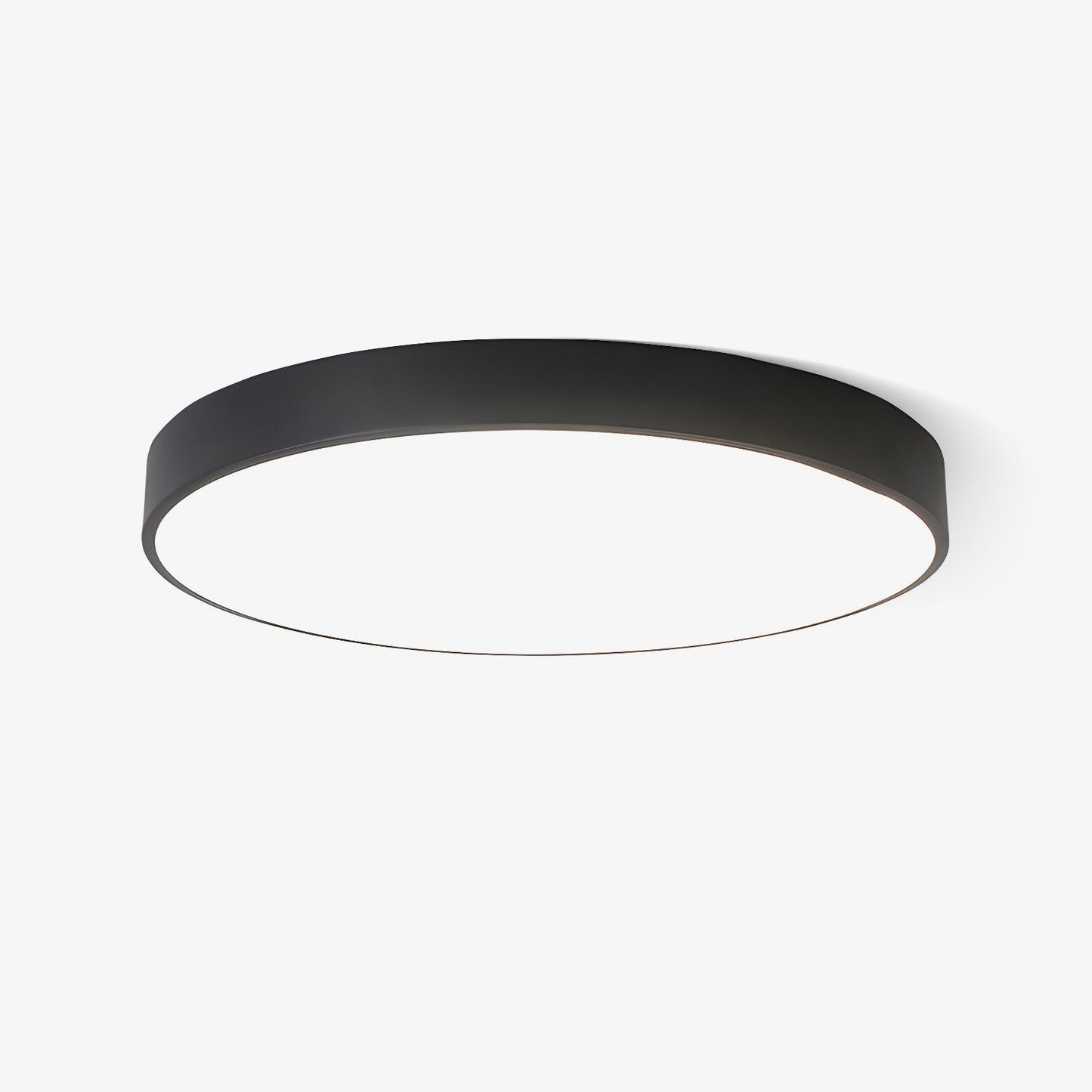 Circular Slimline Ceiling Light | Metal & Acrylic | Black or White