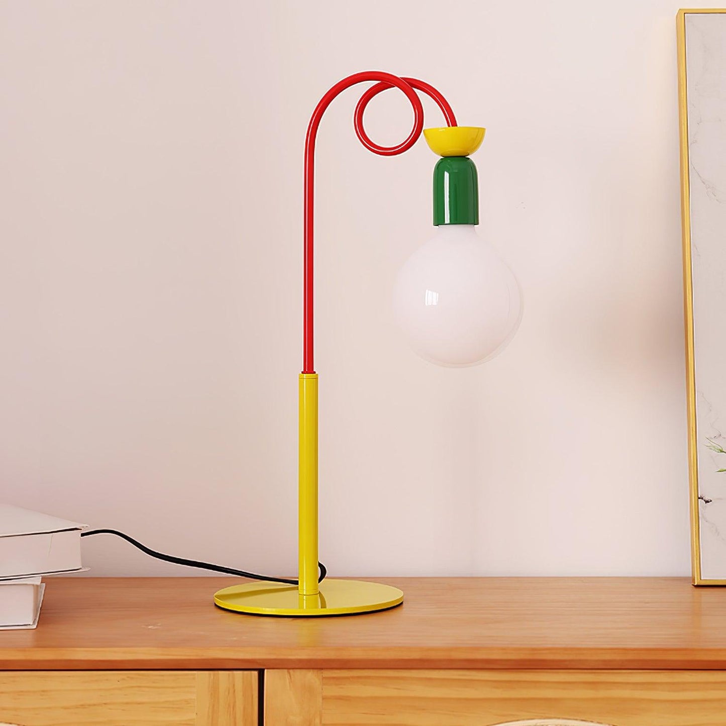 Circulo Play Table Lamp | Geometric Design | Red, Green, Yellow Accents
