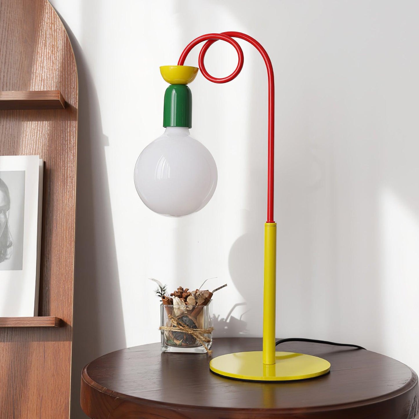 Circulo Play Table Lamp | Geometric Design | Red, Green, Yellow Accents