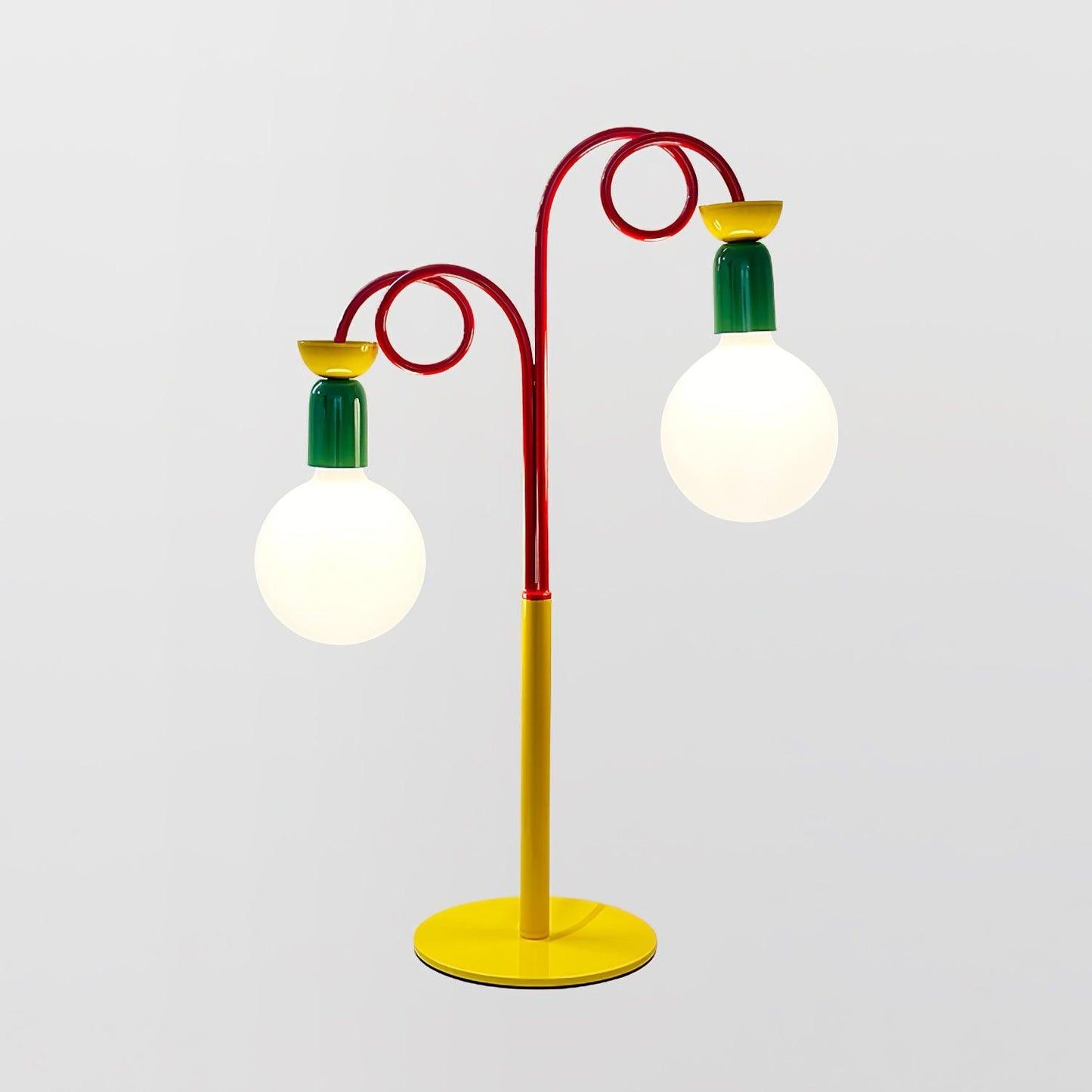 Circulo Play Table Lamp | Geometric Design | Red, Green, Yellow Accents