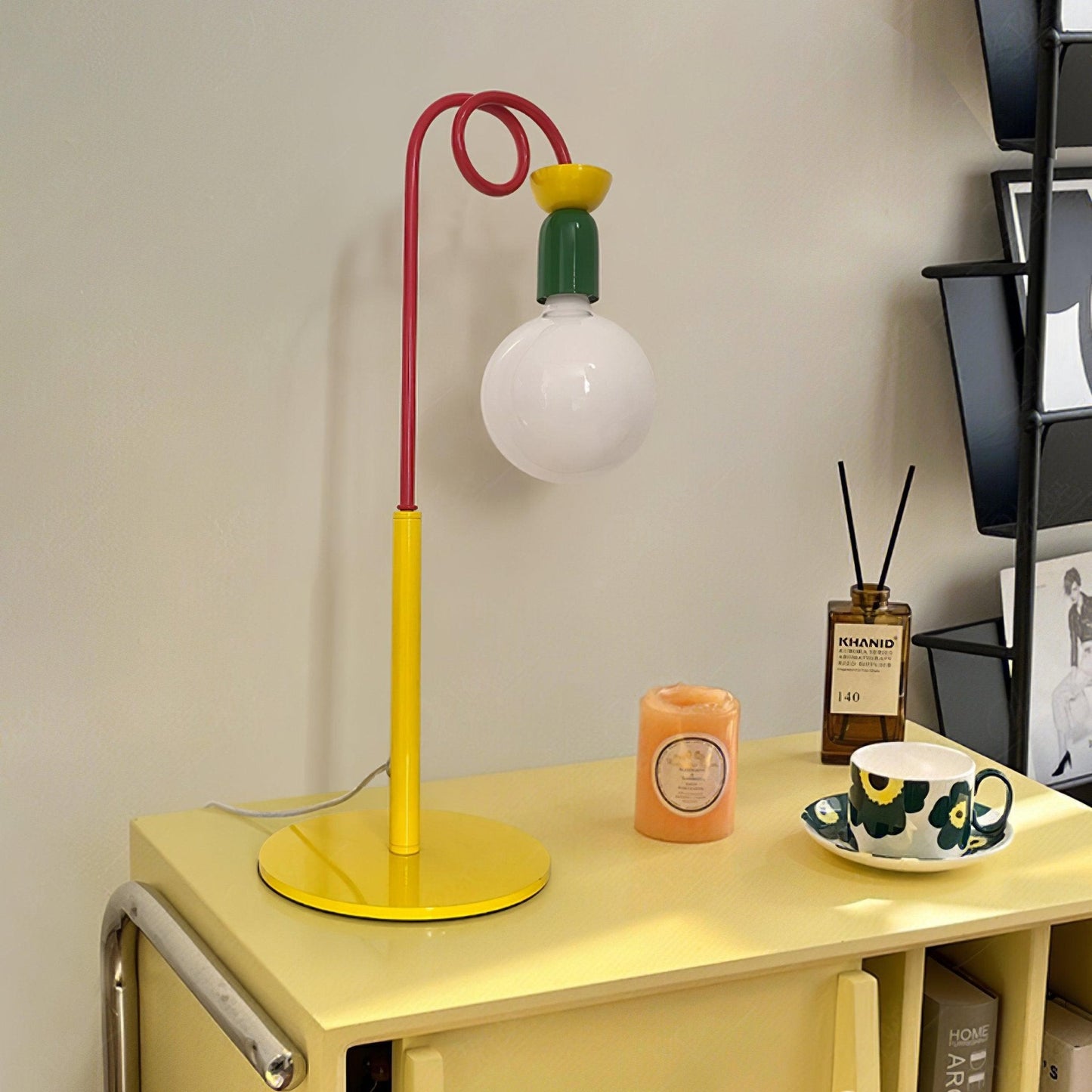 Circulo Play Table Lamp | Geometric Design | Red, Green, Yellow Accents